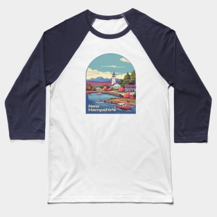 New Hampshire Vintage Design Baseball T-Shirt